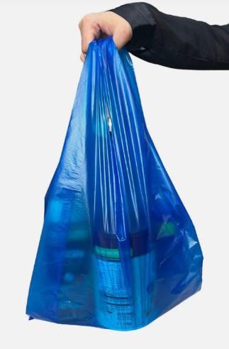 Blue Vest Carrier Bags - Image 4