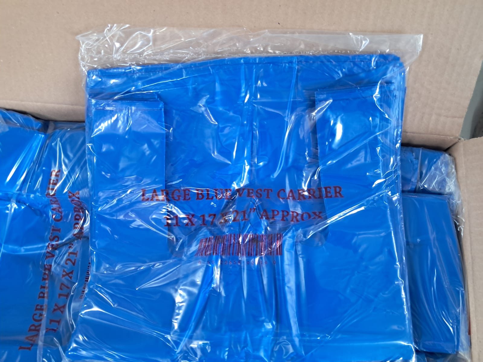 Blue Vest Carrier Bags - Image 3