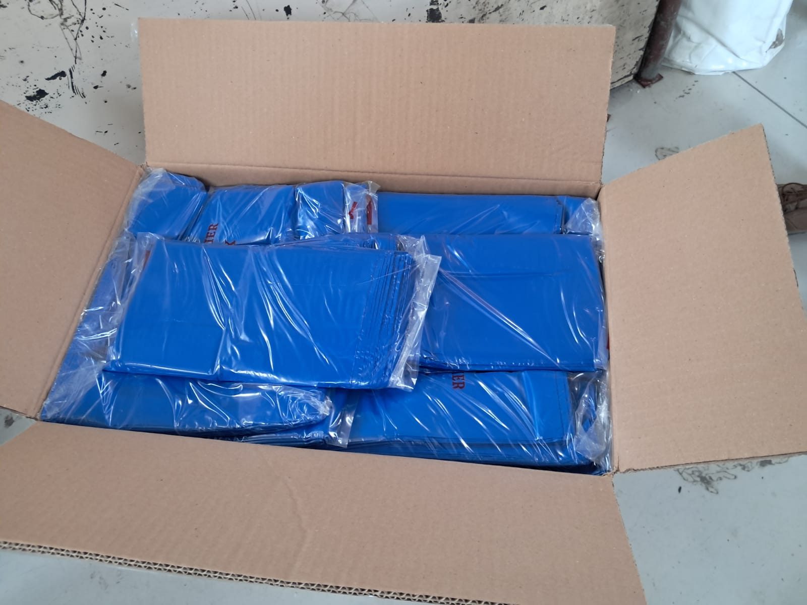Blue Vest Carrier Bags - Image 2
